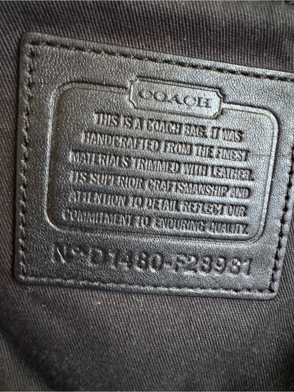 Coach Black Leather Logo Patch Wallet/Small Bag